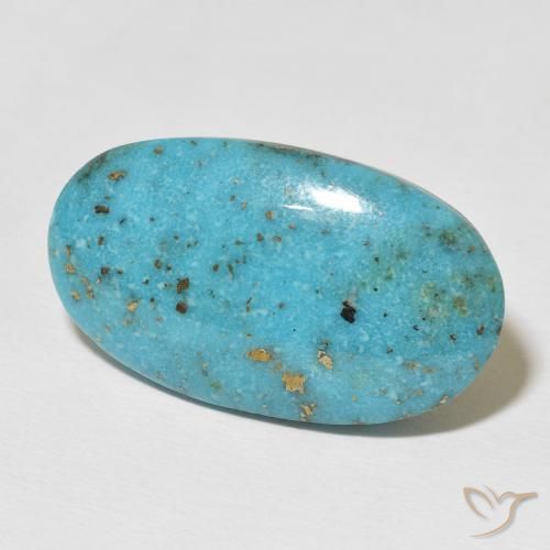 Turquoise Vert bleu naturelle ovale, 22.58 ct, Opaque