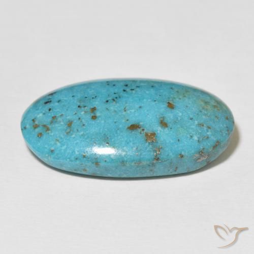 Turquoise Vert bleu naturelle ovale, 22.58 ct, Opaque