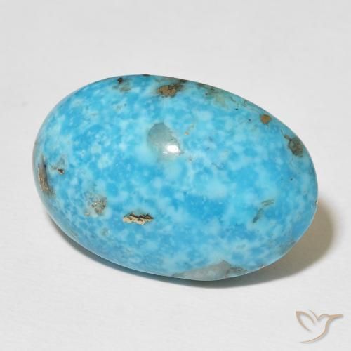 Turquoise Bleu verdâtre naturelle ovale, 24.84 ct, Opaque
