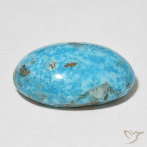 Turquoise Bleu verdâtre naturelle ovale, 24.84 ct, Opaque