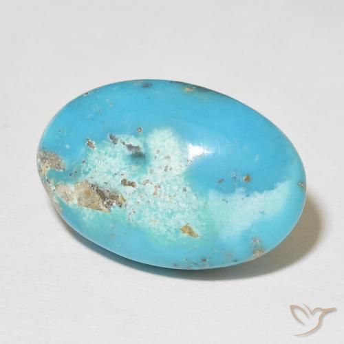 Turquoise Bleu verdâtre naturelle ovale, 22.46 ct, Opaque