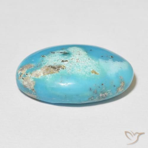 Turquoise Bleu verdâtre naturelle ovale, 22.46 ct, Opaque