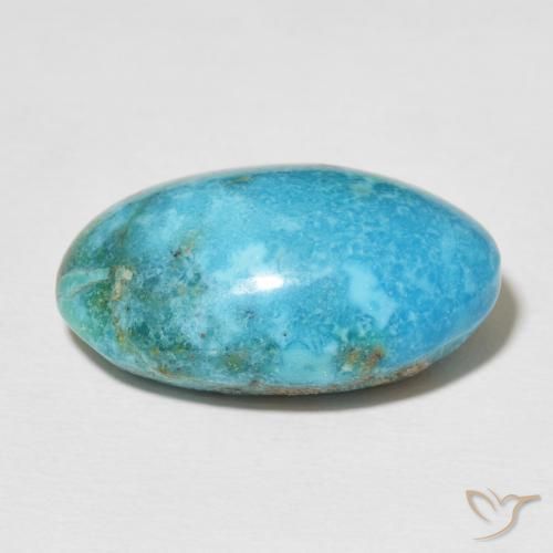 Turquoise Bleu verdâtre naturelle ovale, 23.40 ct, Opaque