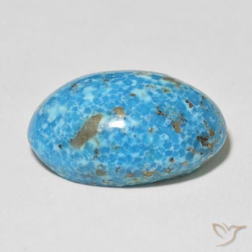 Turquoise Sarcelle naturelle ovale, 24.33 ct, Opaque