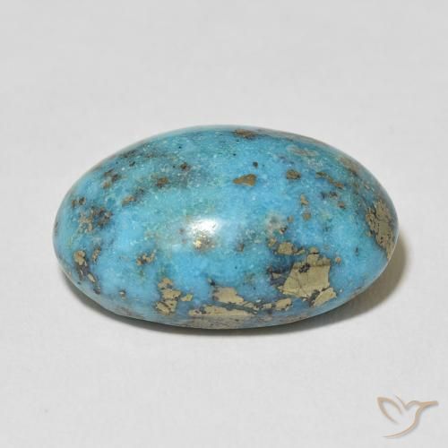 Turquoise Bleu verdâtre naturelle ovale, 27.44 ct, Opaque