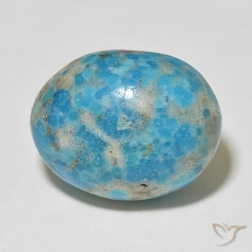 Turquoise Bleu verdâtre vif naturelle ovale, 24.07 ct, Opaque