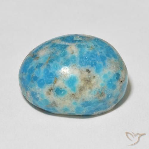 Turquoise Bleu verdâtre vif naturelle ovale, 24.07 ct, Opaque