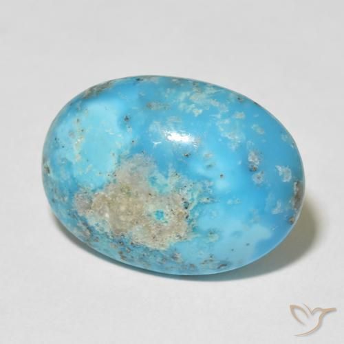 Turquoise Bleu verdâtre naturelle ovale, 15.69 ct, Opaque
