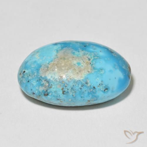 Turquoise Bleu verdâtre naturelle ovale, 15.69 ct, Opaque