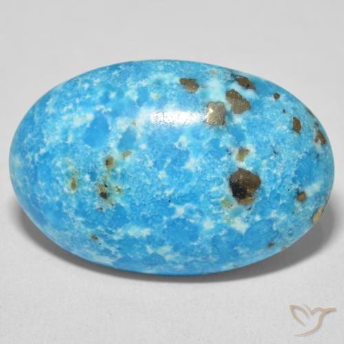 Turquoise Bleu verdâtre naturelle ovale, 29.13 ct, Opaque