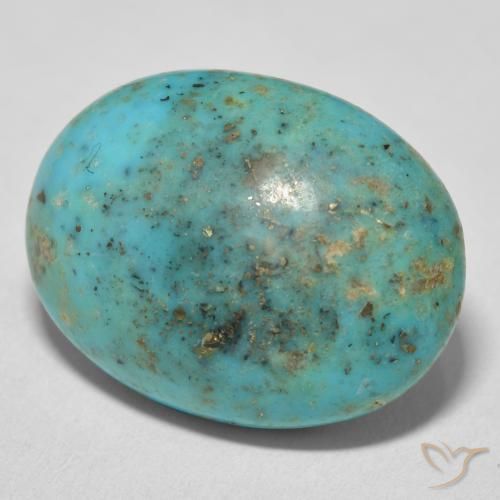 Turquoise Vert bleuâtre naturelle ovale, 27.07 ct, Opaque