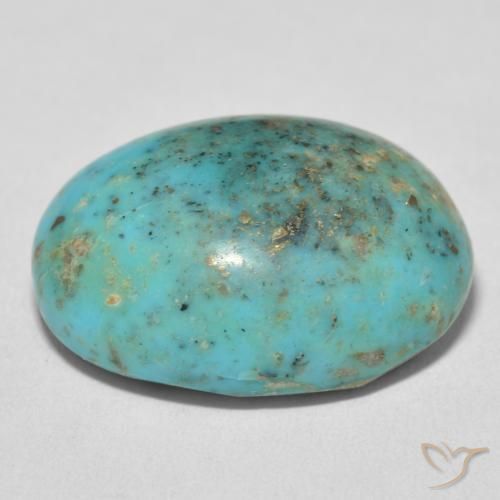 Turquoise Vert bleuâtre naturelle ovale, 27.07 ct, Opaque