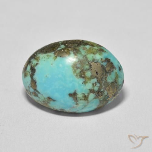 20.88ct Naturel Vert bleu Turquoise, ovale, Opaque