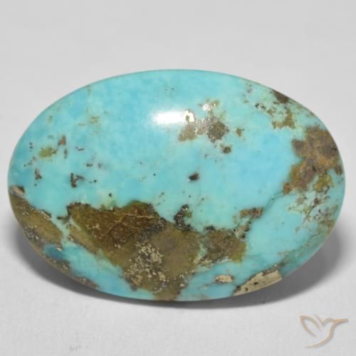 36.87ct Naturel Vert mousse de mer Turquoise, ovale, Opaque
