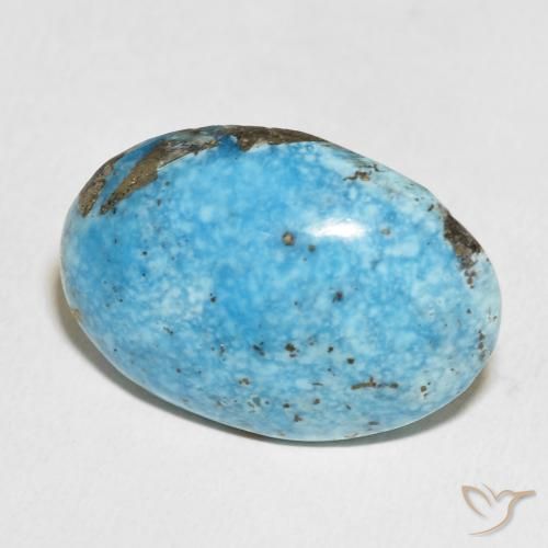 Turquoise Bleu verdâtre naturelle ovale, 43.52 ct, Opaque
