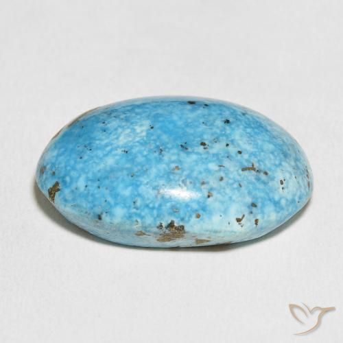 Turquoise Bleu verdâtre naturelle ovale, 43.52 ct, Opaque