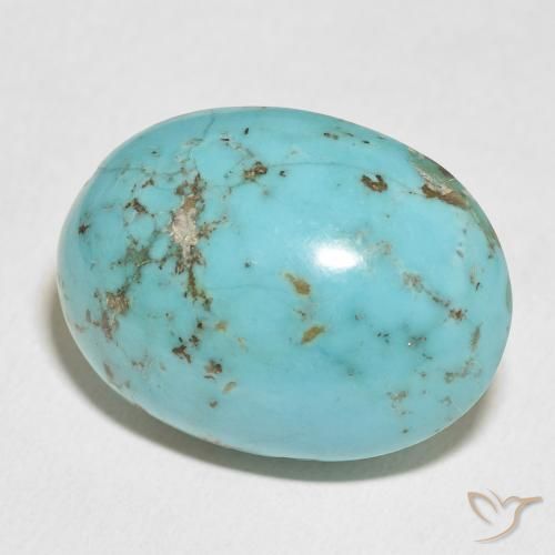 Turquoise Vert bleuâtre naturelle ovale, 59.90 ct, Opaque