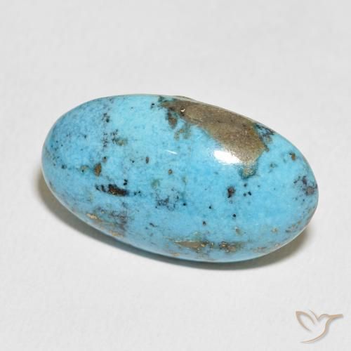 Turquoise Bleu verdâtre naturelle ovale, 40.55 ct, Opaque
