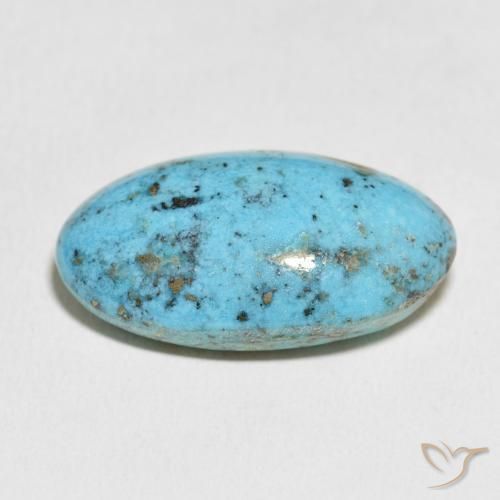 Turquoise Bleu verdâtre naturelle ovale, 40.55 ct, Opaque