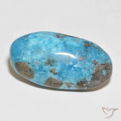 Turquoise Bleu verdâtre naturelle ovale, 45.91 ct, Opaque