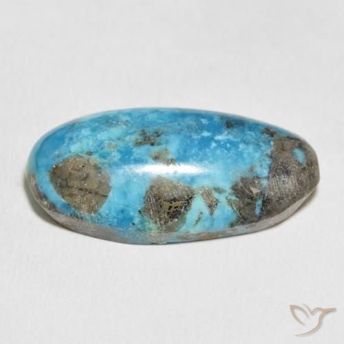 Turquoise Bleu verdâtre naturelle ovale, 45.91 ct, Opaque