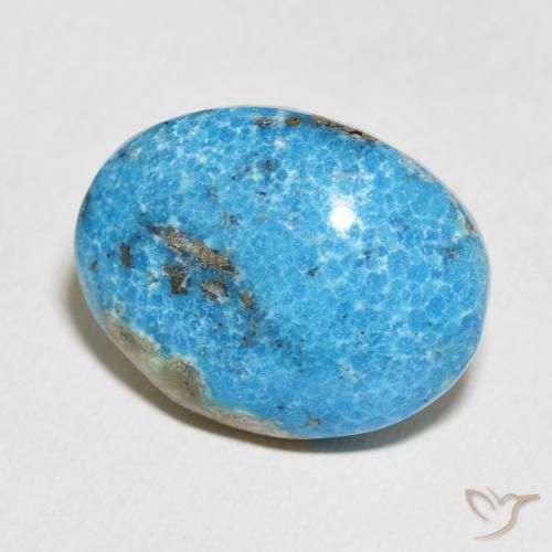 Turquoise Bleu verdâtre naturelle ovale, 20.57 ct, Opaque