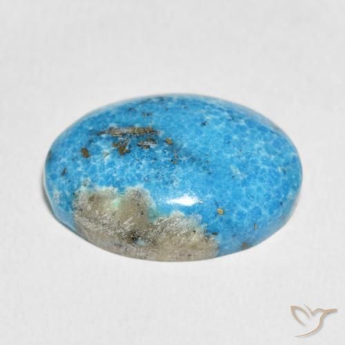 Turquoise Bleu verdâtre naturelle ovale, 20.57 ct, Opaque