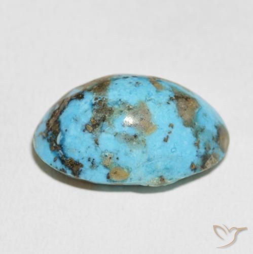 Turquoise Bleu verdâtre naturelle ovale, 27.55 ct, Opaque