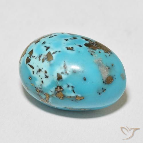 Turquoise Bleu verdâtre naturelle ovale, 28.58 ct, Opaque