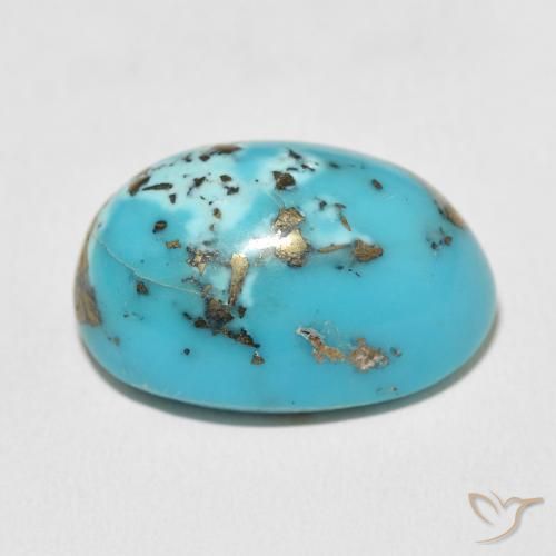 Turquoise Bleu verdâtre naturelle ovale, 28.58 ct, Opaque