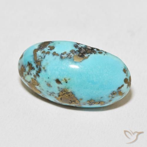 Turquoise Bleu verdâtre naturelle ovale, 25.11 ct, Opaque