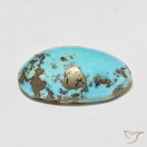 Turquoise Bleu verdâtre naturelle ovale, 25.11 ct, Opaque