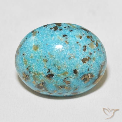 26.96ct Naturel Bleu vert Turquoise, ovale, Opaque