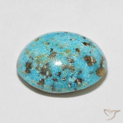 Turquoise Bleu vert naturelle ovale, 26.96 ct, Opaque