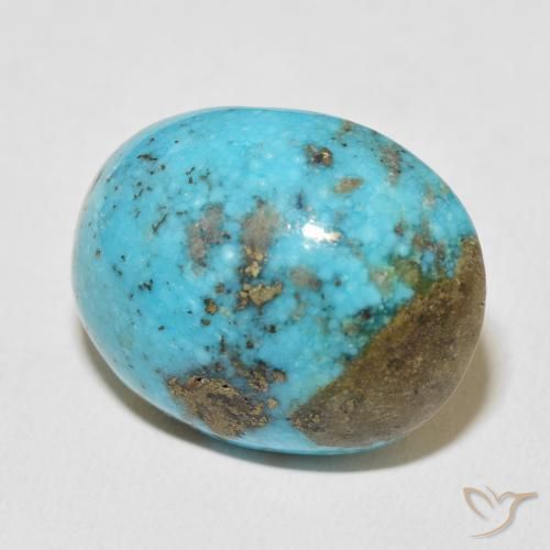 Turquoise Bleu verdâtre naturelle ovale, 45.72 ct, Opaque