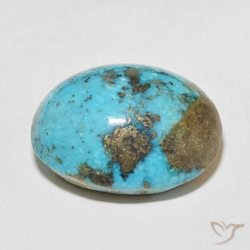 Turquoise Bleu verdâtre naturelle ovale, 45.72 ct, Opaque