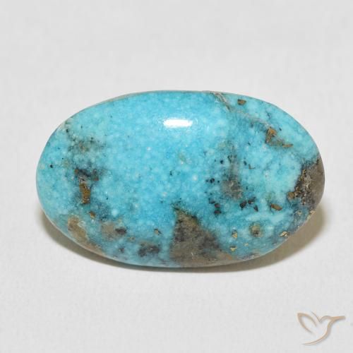 22.49ct Naturel Bleu verdâtre moyen Turquoise, ovale, Opaque