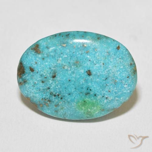 27.65ct Naturel Bleu verdâtre moyen Turquoise, ovale, Opaque