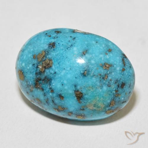 Turquoise Bleu verdâtre naturelle ovale, 42.37 ct, Opaque