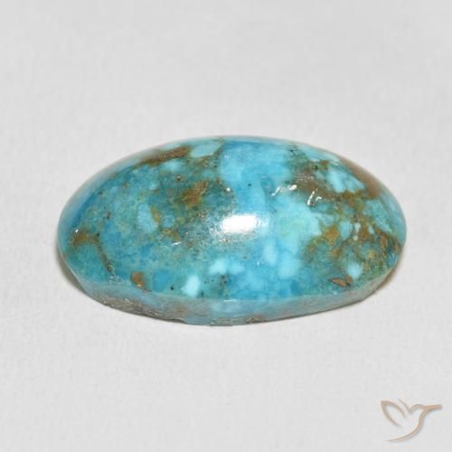 Turquoise Bleu verdâtre naturelle ovale, 36.21 ct, Opaque