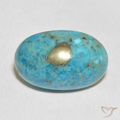 24.53ct Naturel Bleu verdâtre moyen Turquoise, ovale, Opaque