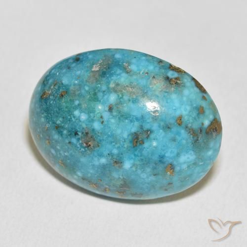 Turquoise Bleu vert naturelle ovale, 36.79 ct, Opaque