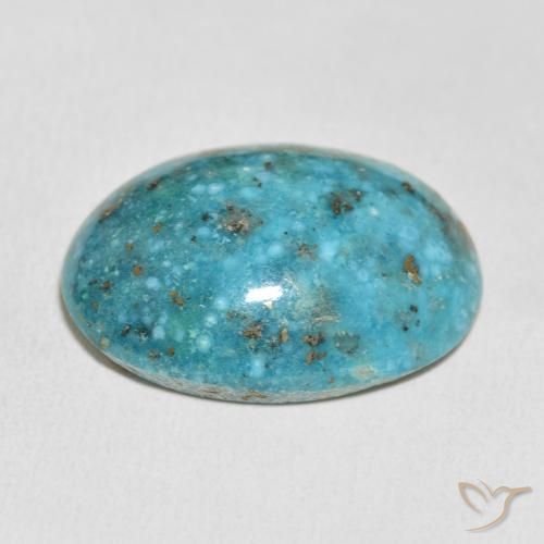 Turquoise Bleu vert naturelle ovale, 36.79 ct, Opaque