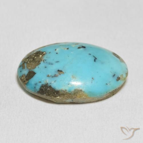 Turquoise Bleu verdâtre naturelle ovale, 21.83 ct, Opaque