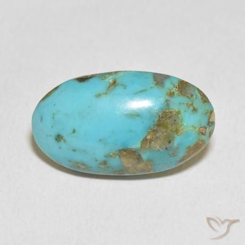 13.63ct Naturel Bleu verdâtre moyen Turquoise, ovale, Opaque