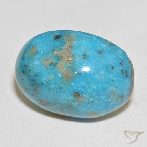 Turquoise Bleu verdâtre naturelle ovale, 54.31 ct, Opaque