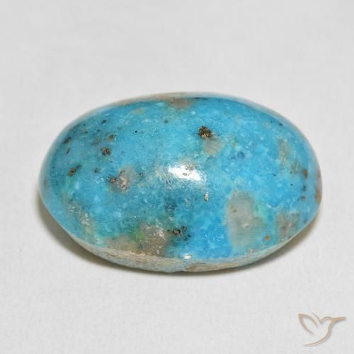 Turquoise Bleu verdâtre naturelle ovale, 54.31 ct, Opaque