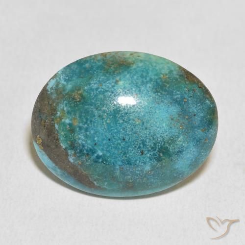 20.56ct Naturel Bleu verdâtre foncé Turquoise, ovale, Opaque