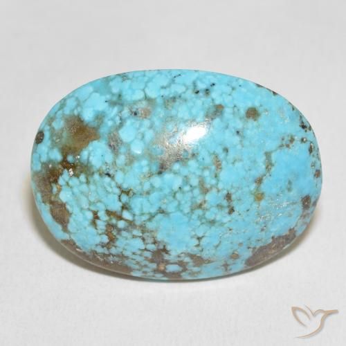 Turquoise Bleu verdâtre naturelle ovale, 48.31 ct, Opaque