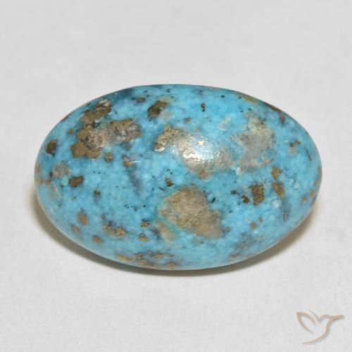 39.39ct Naturel Bleu verdâtre moyen Turquoise, ovale, Opaque